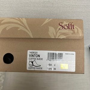 Sofft Brown Suede Booties. Sz 8. Excellent condition.